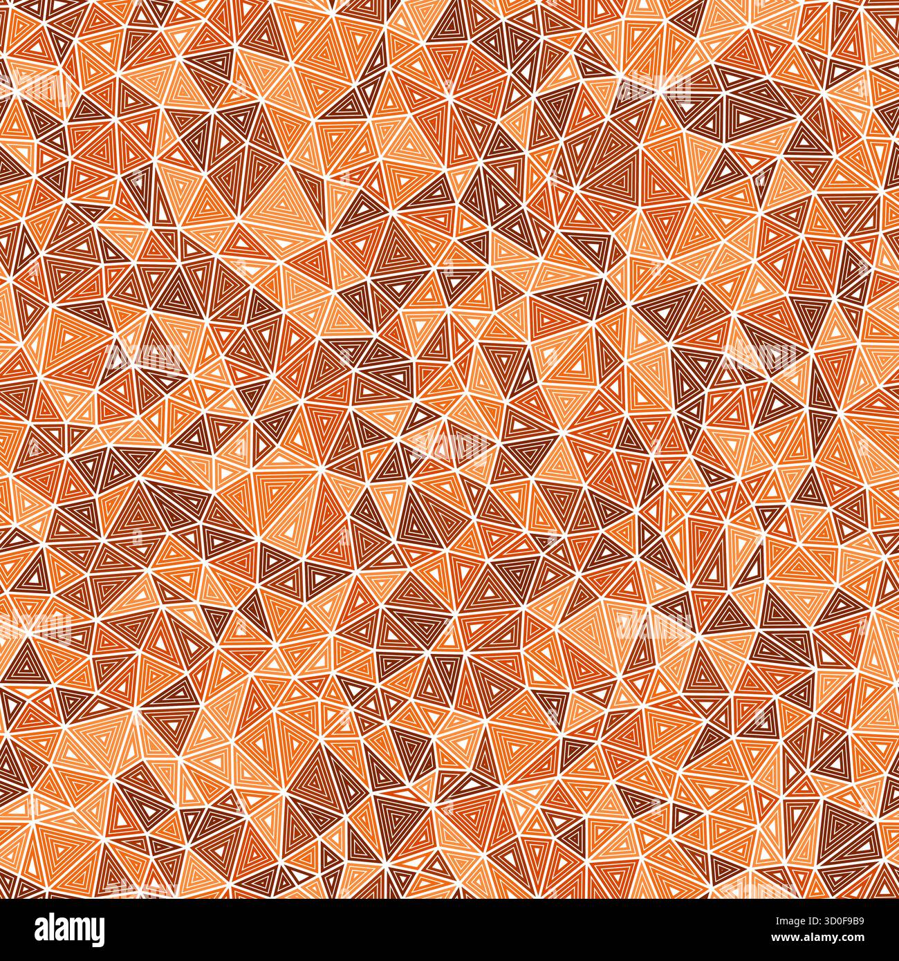 Minimalistic triangles background. Small shape size. Multiple repeated inner triangles. Monotone style. Repeatable pattern. Modern vector tiles. Stock Vector