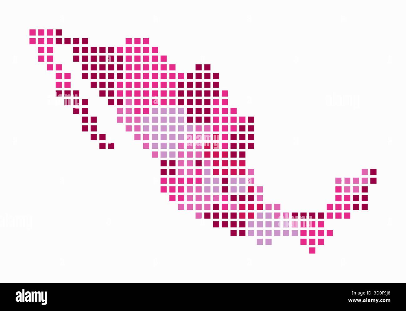 Mexico dotted map. Digital style map of the country on a white ...