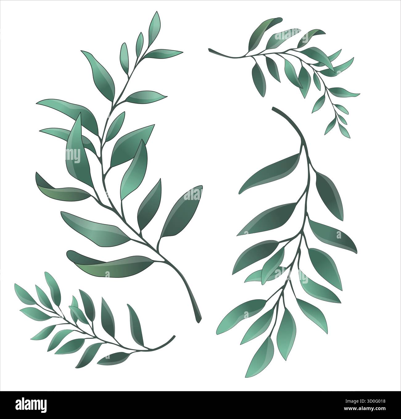 New fresh green leaves Stock Vector Images - Alamy