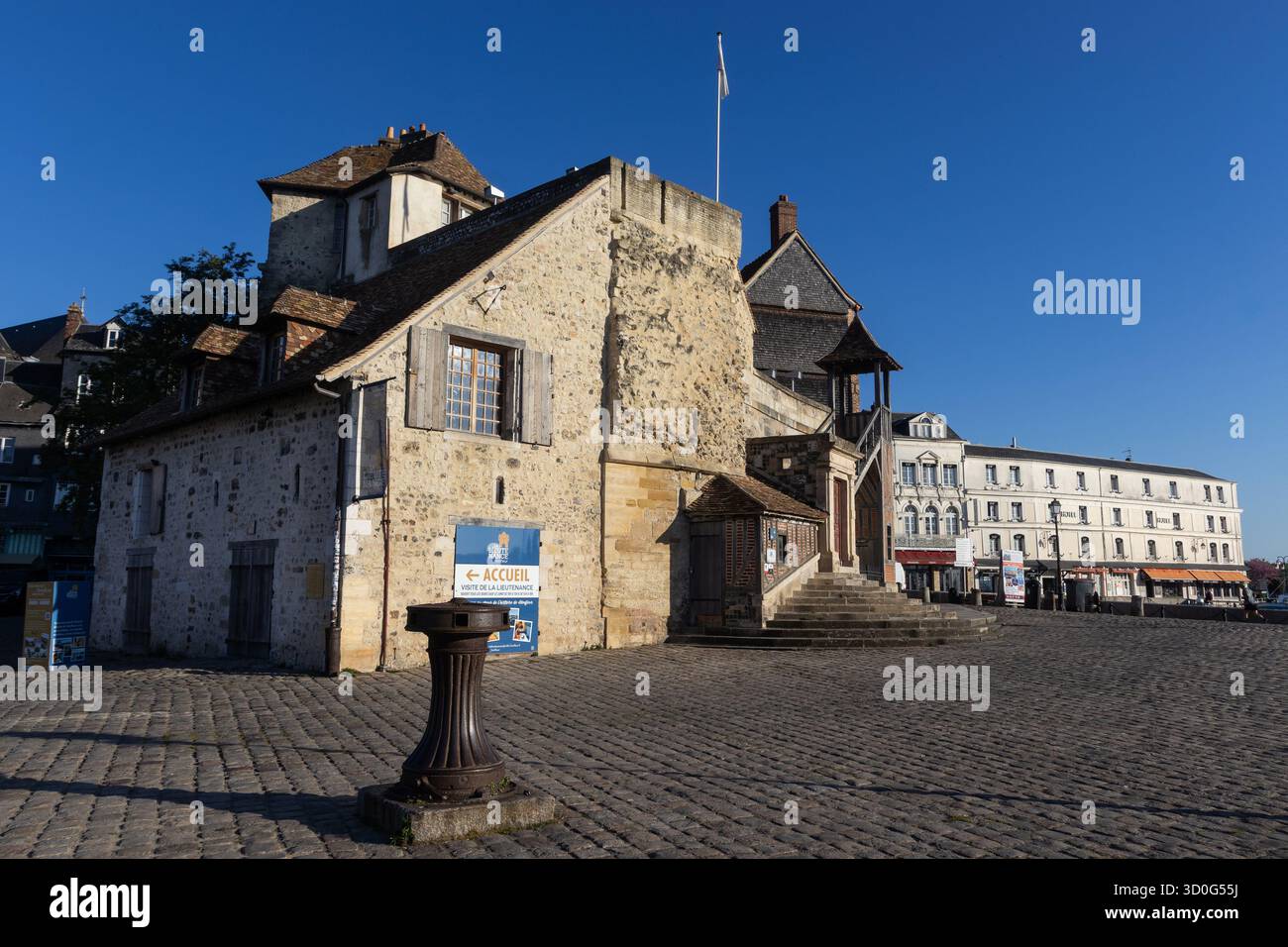 HONFLEUR, FRANCE, 30 APRIL 2025: Exterior view of the Lieutenancy maritime history exhibition and information center in Honfleur. The oldest building - Stock Image