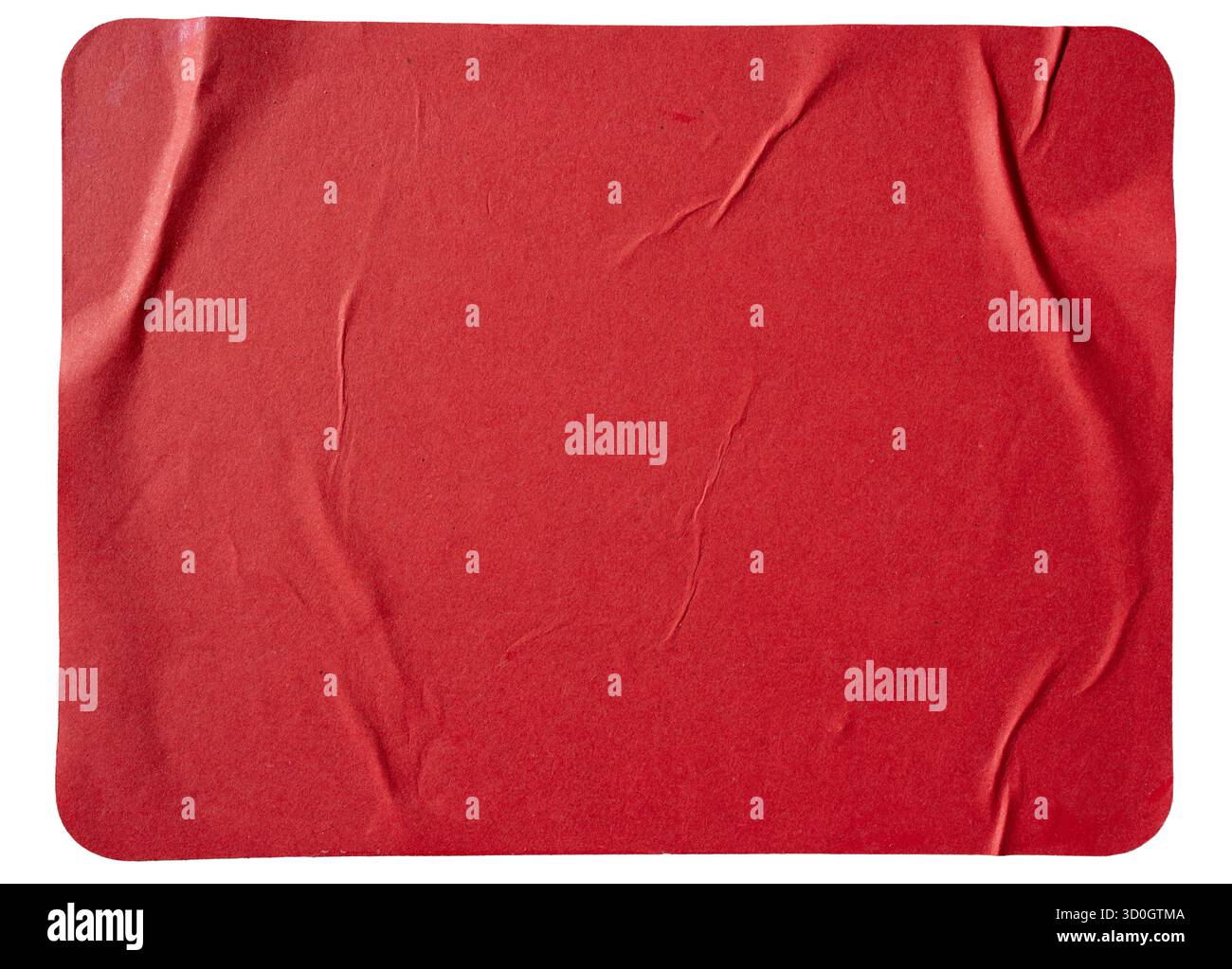 Red rectangular paper sticker with curved corner Stock Photo - Alamy