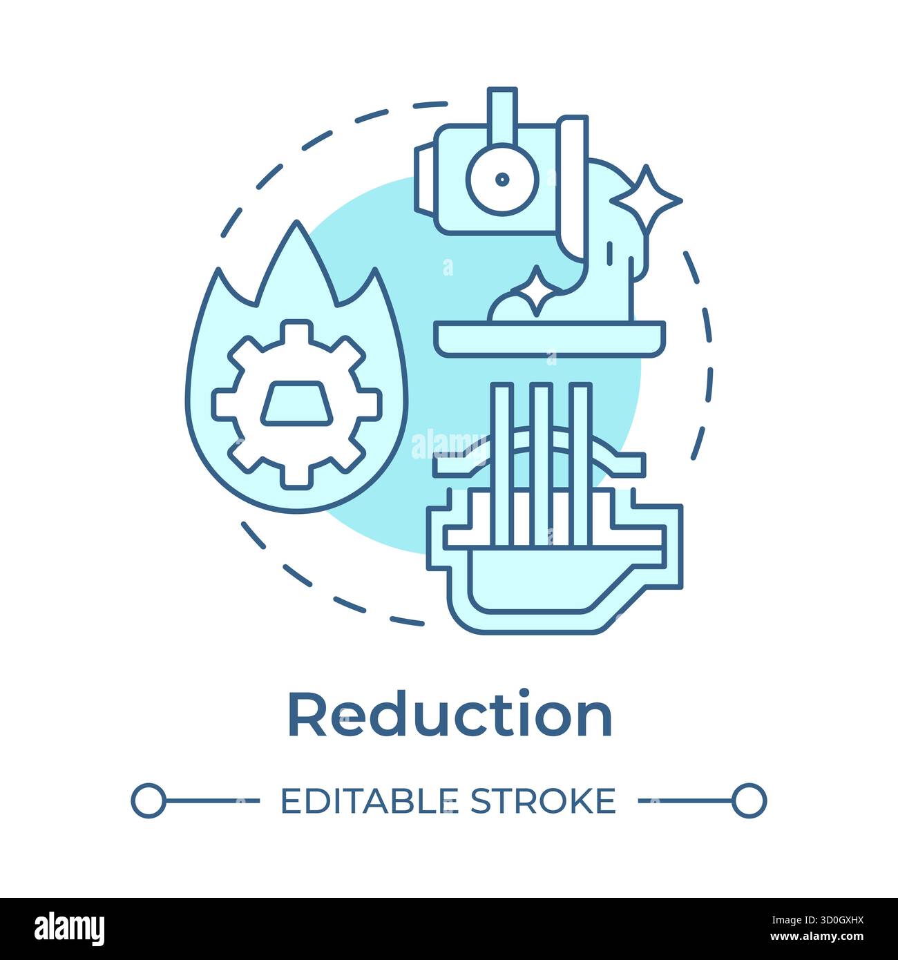 Reduction soft blue concept icon Stock Vector