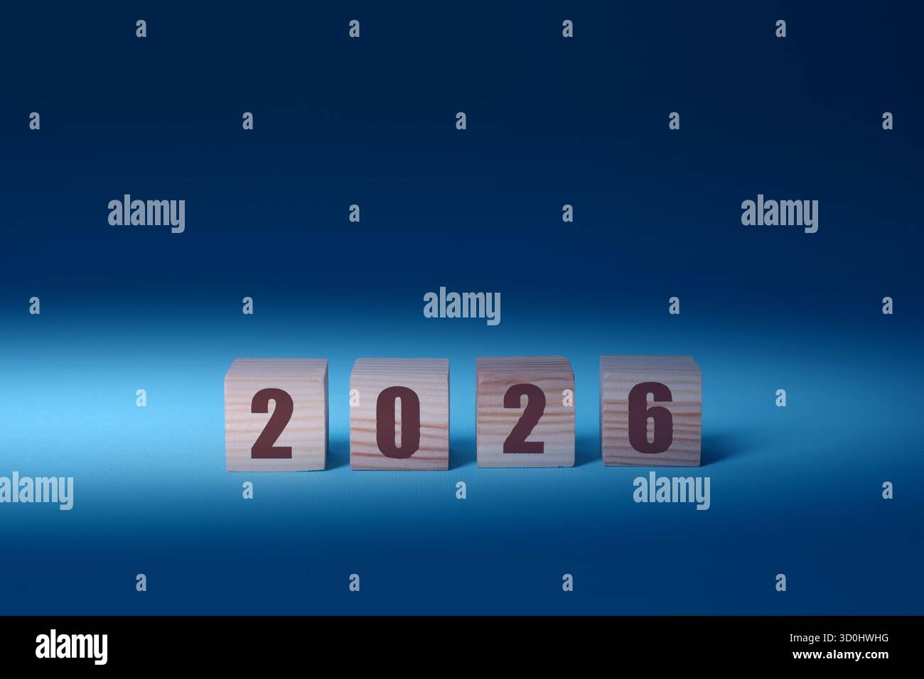 Wooden cubes numbers 2026 hi-res stock photography and images - Alamy