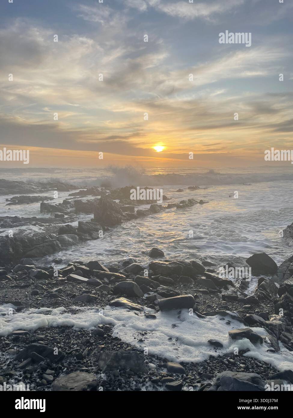 Grotto Bay in winter at sunset - Smartphone Captured Stock Image