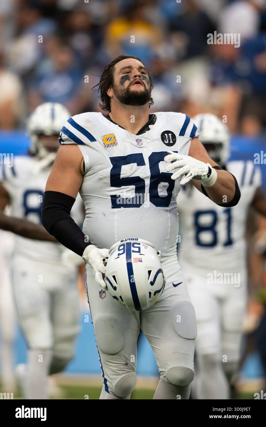 Indianapolis Colts guard Quenton Nelson (56) walks on the field during ...
