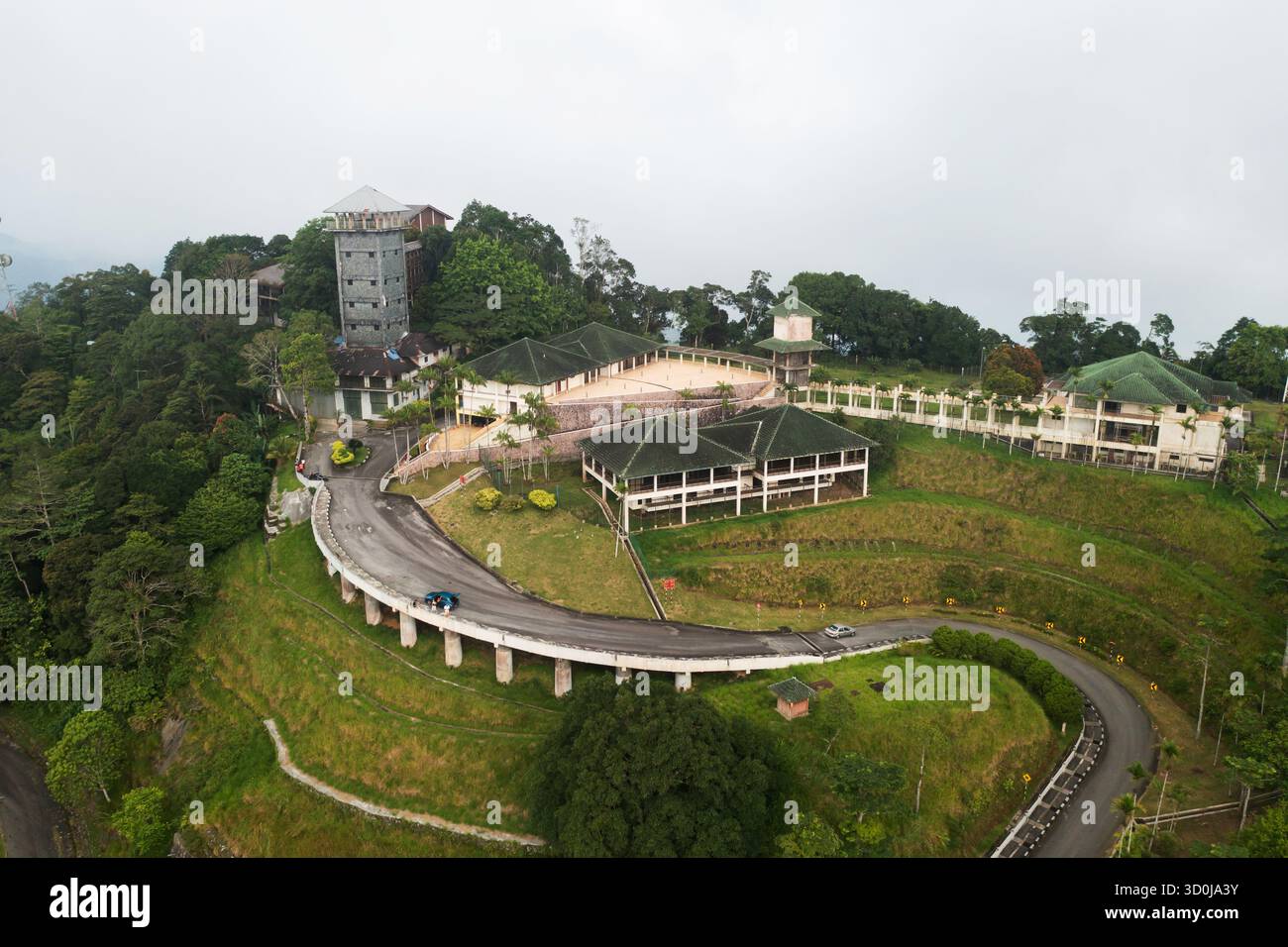 Gunung Raya Aerial view of GUNUNG RAYA mountain peak on Langkawi Island with ...