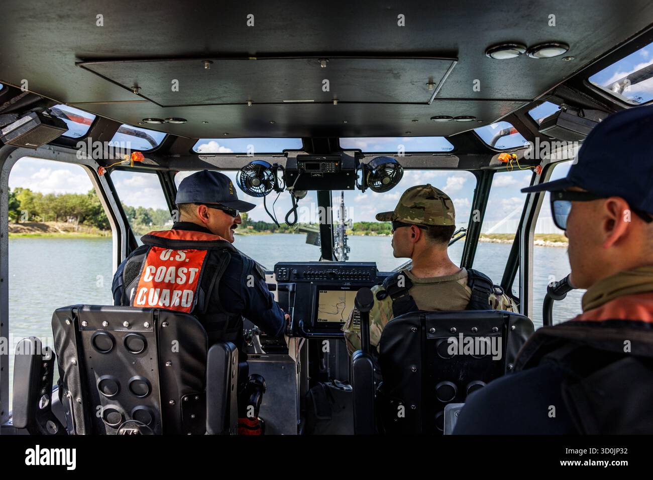 Uscg Rio Grande U.S. Coast Guard members patrol on the Rio Grande River, Thursday, Oct ...
