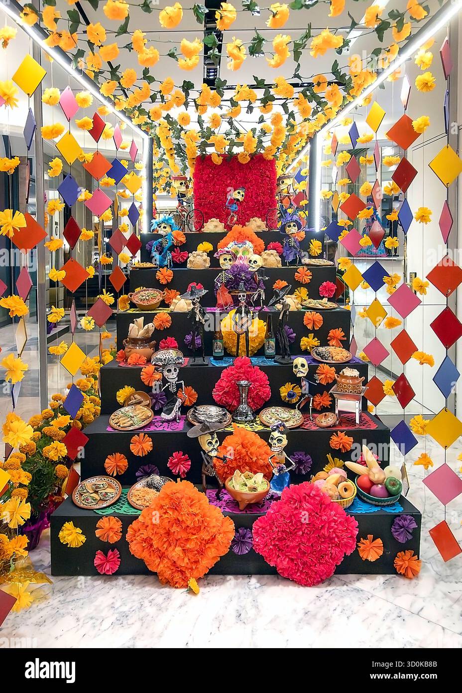 Day of the Dead altar in Mexico City, Mexico Stock Photo
