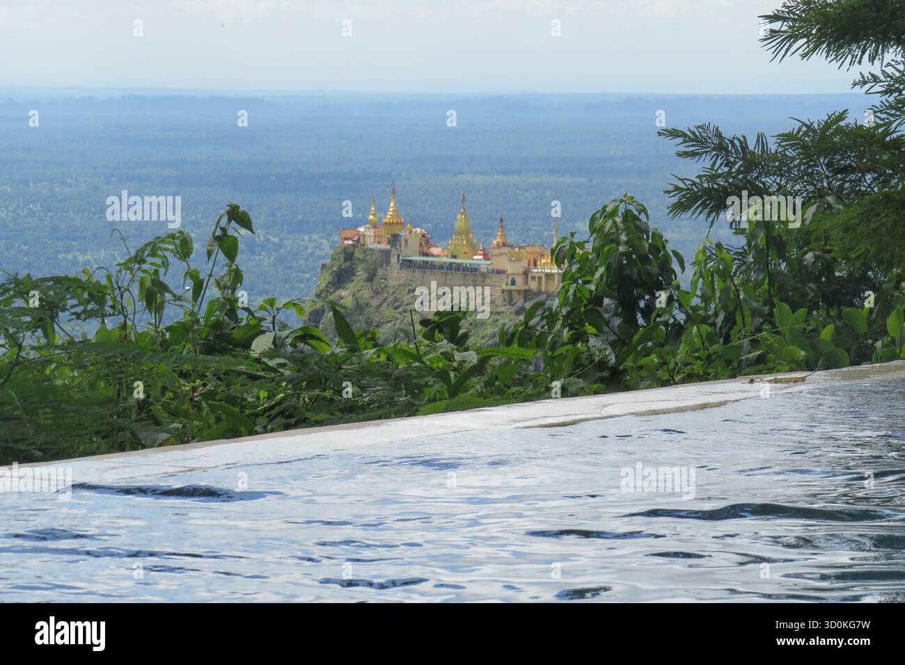 Swimming Pool at the Popa Mountain Resort overlooking Taung Kalat ...