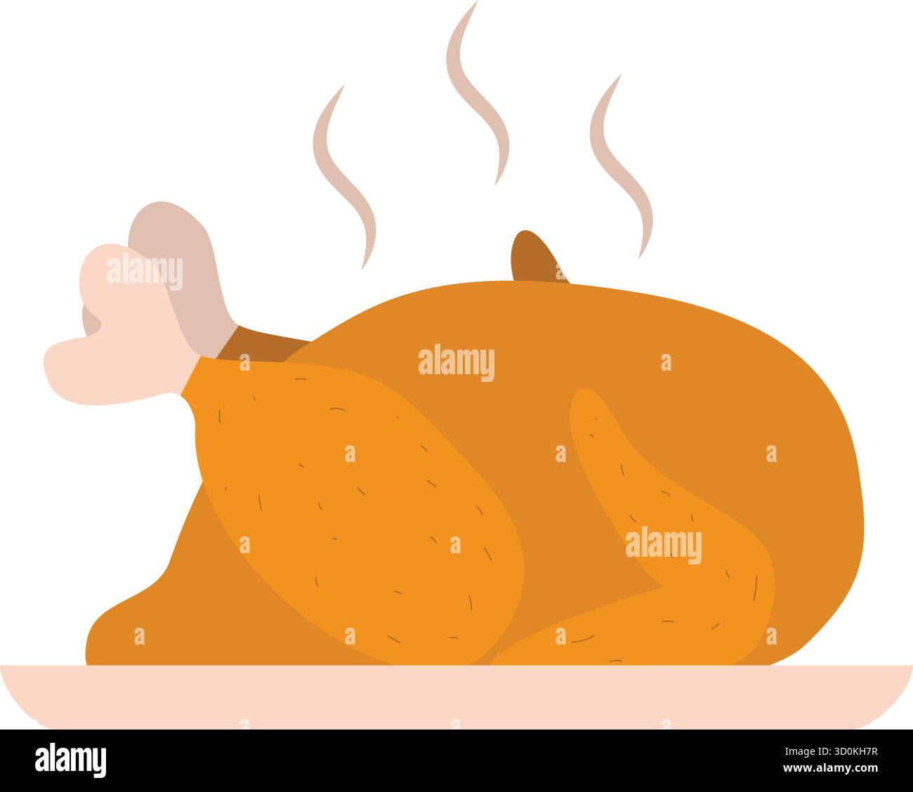 Roasted chicken in tray Stock Vector Images - Alamy