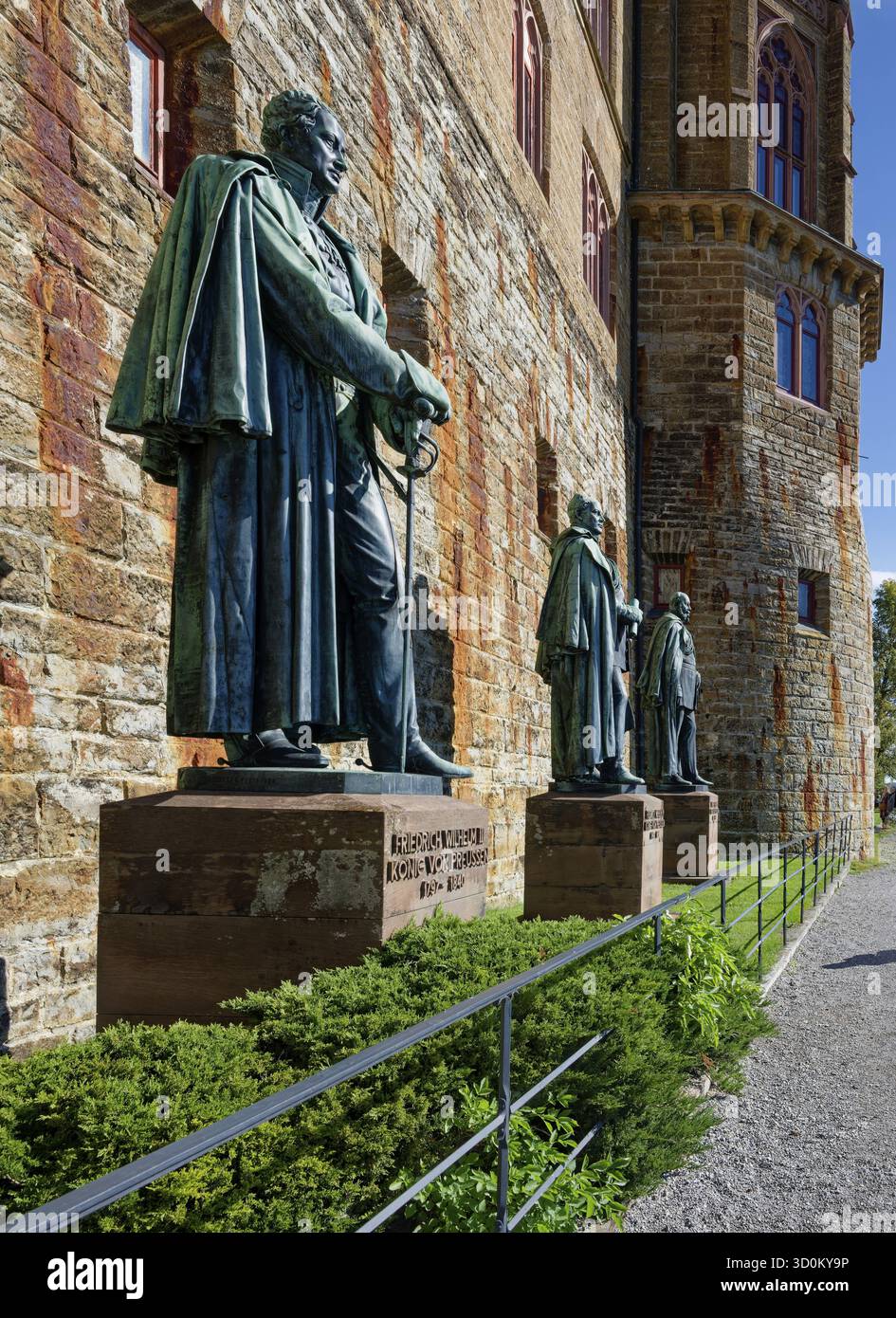 Bronze statues of the kings of Prussia, Hohenzollern Castle, ancestral ...