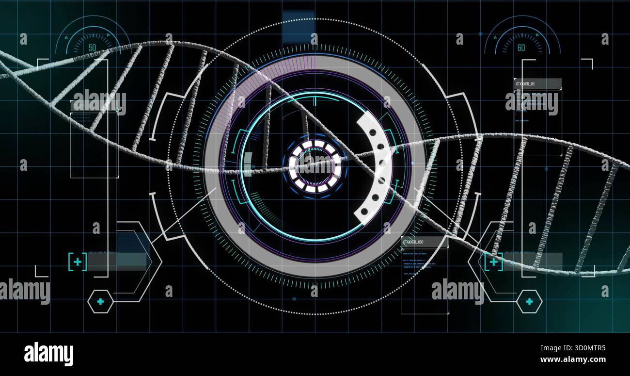 Dna analysis in futuristic hud hi-res stock photography and images - Alamy