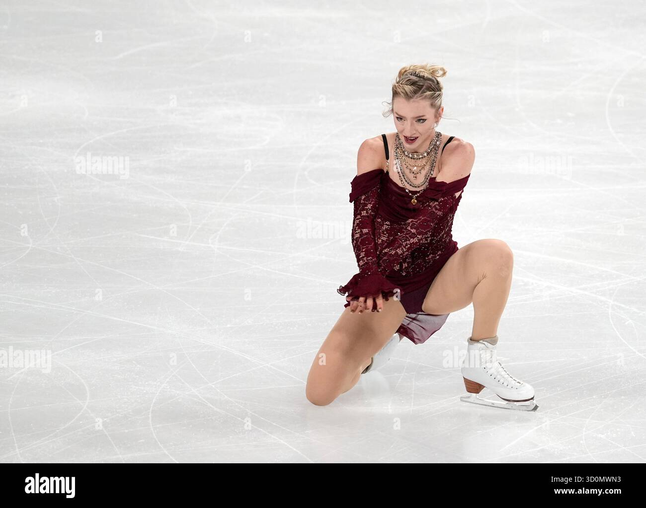 Amber GLENN of United States performs during the Women's Short Program ...