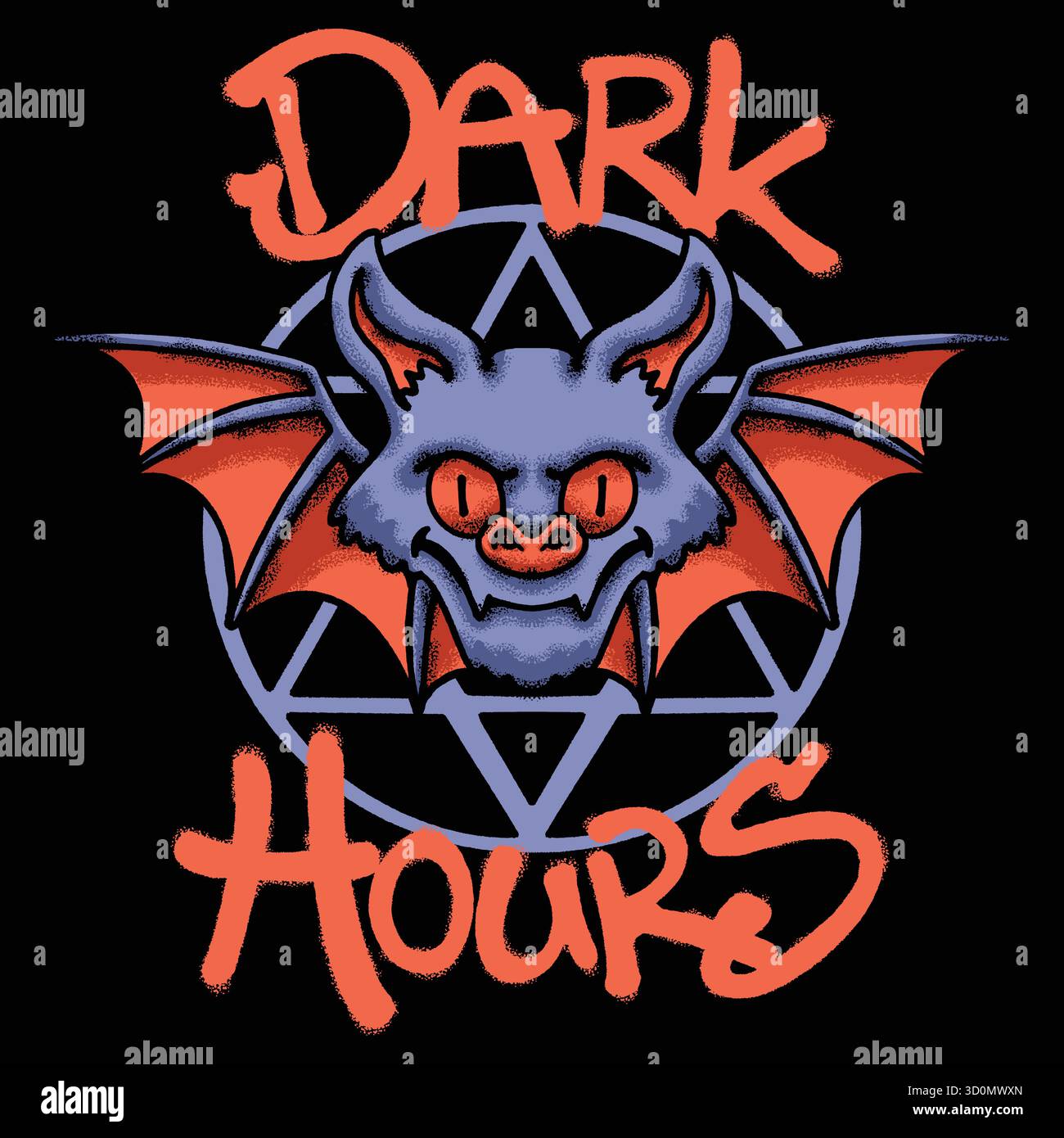 demonic bat for streetwear illustration Stock Vector Image & Art - Alamy