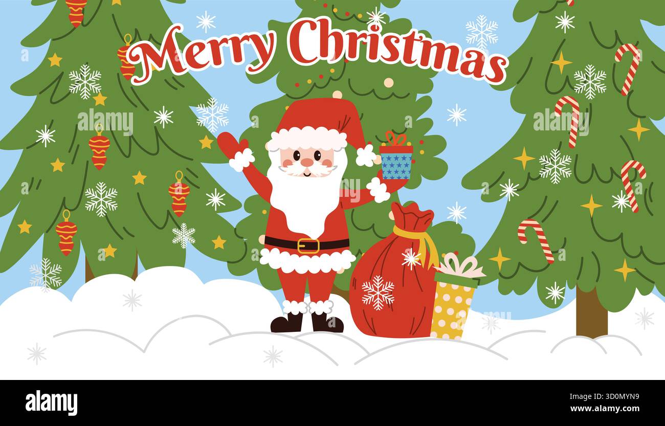 Large flat christmas tree Stock Vector Images Alamy