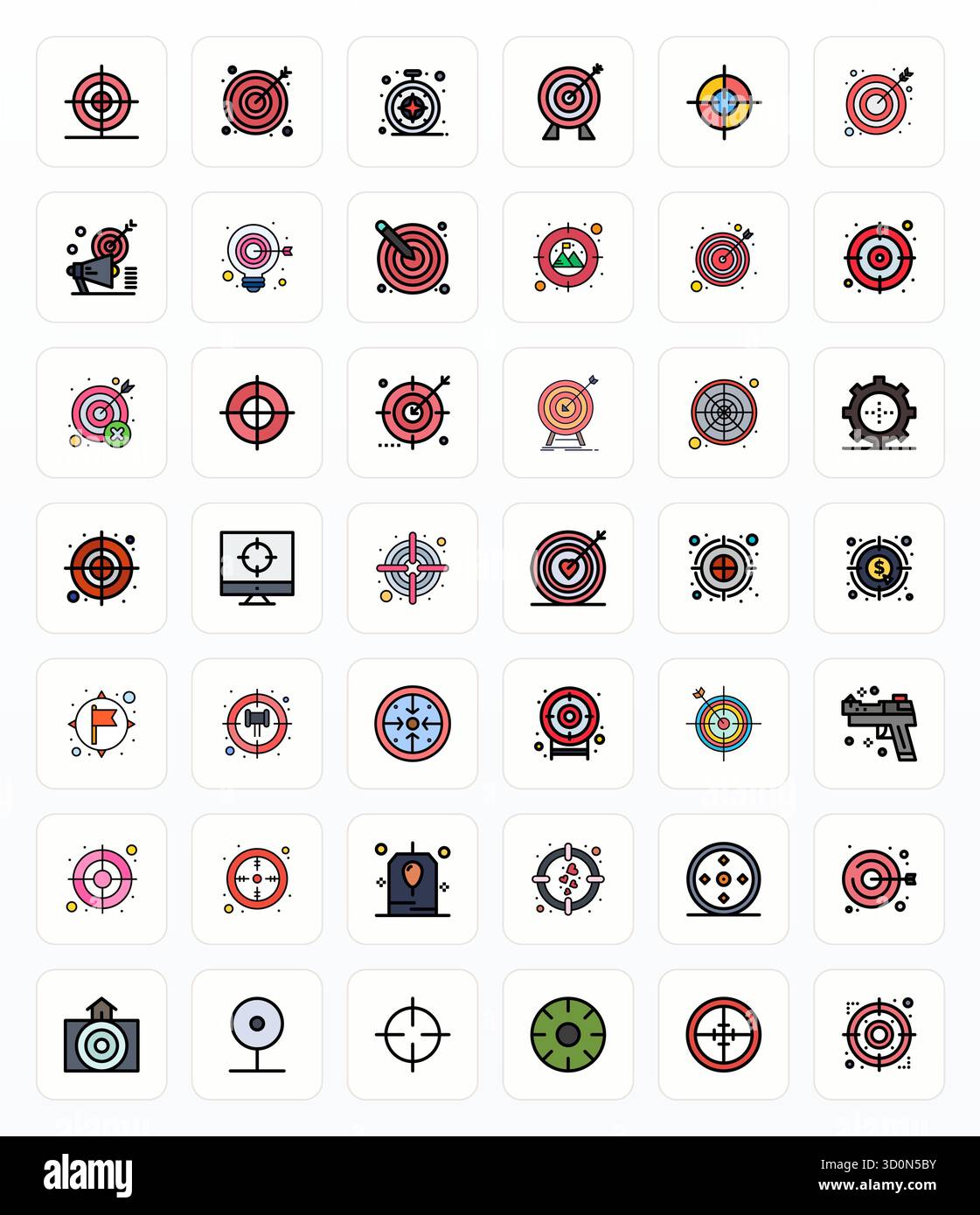 Unlock 42 Filled Line Pixel Aligned vector icons inspired by Aim ...