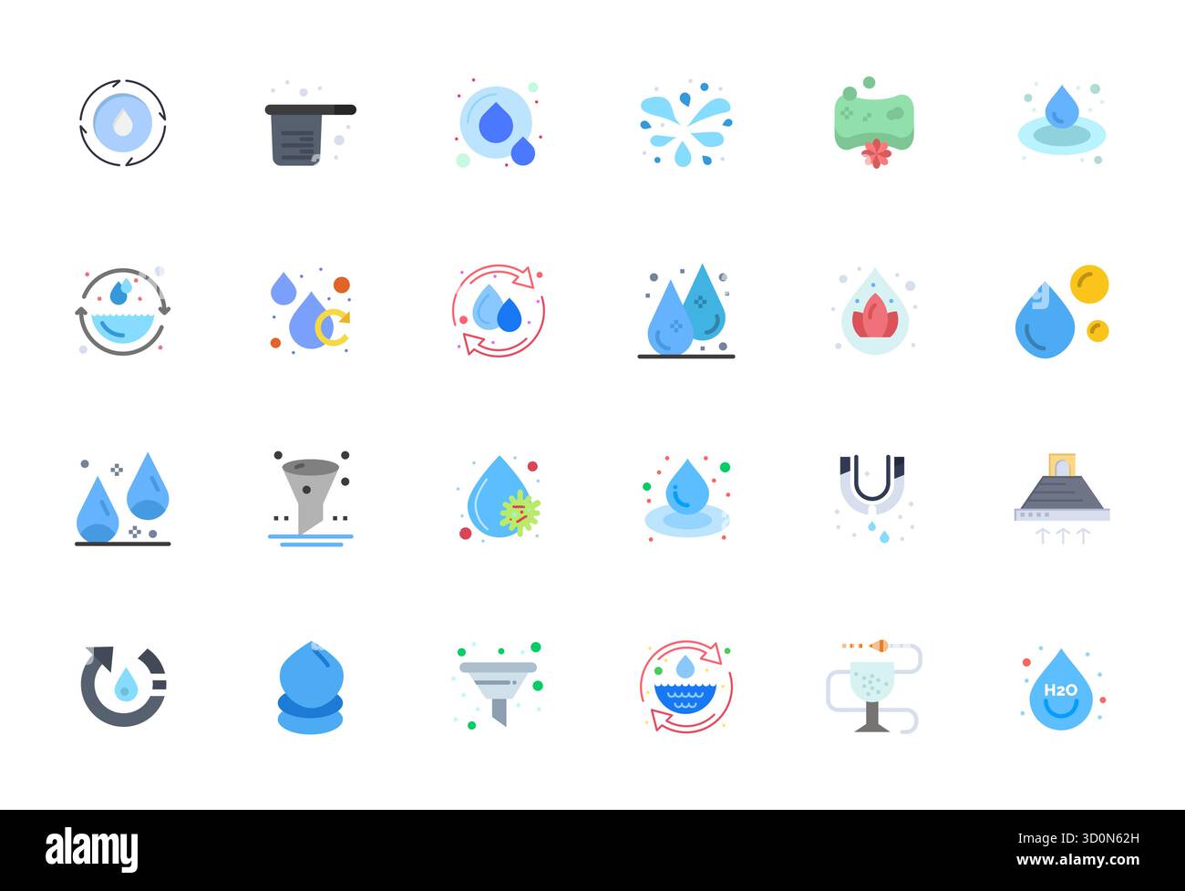 Exclusive collection of 24 Flat vector icons for Purification ...