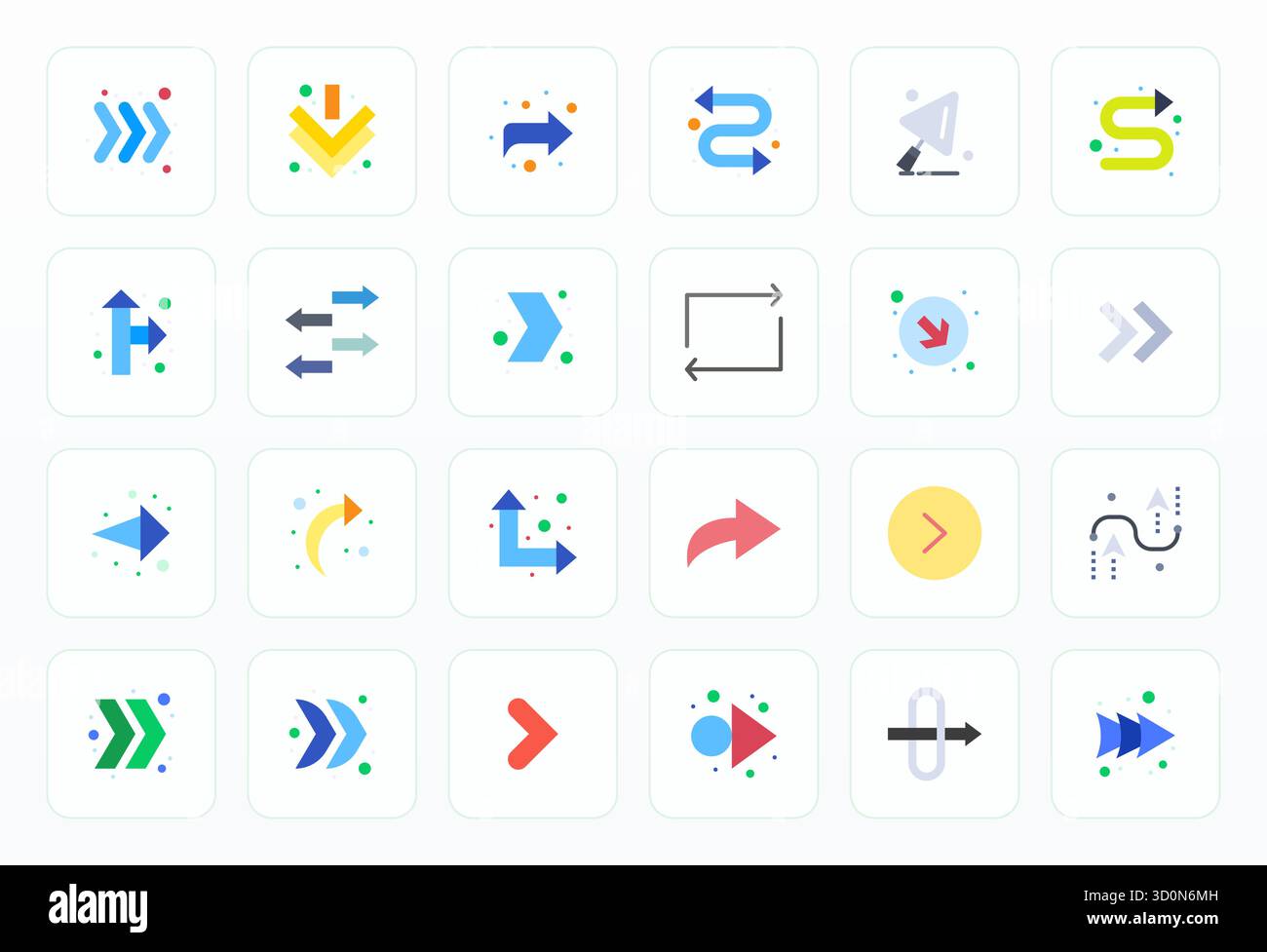 Handcrafted collection featuring 24 Flat vector icons for Transition, optimized in 128x128 Pixel Optimized resolution for premium digital experiences. Stock Vector