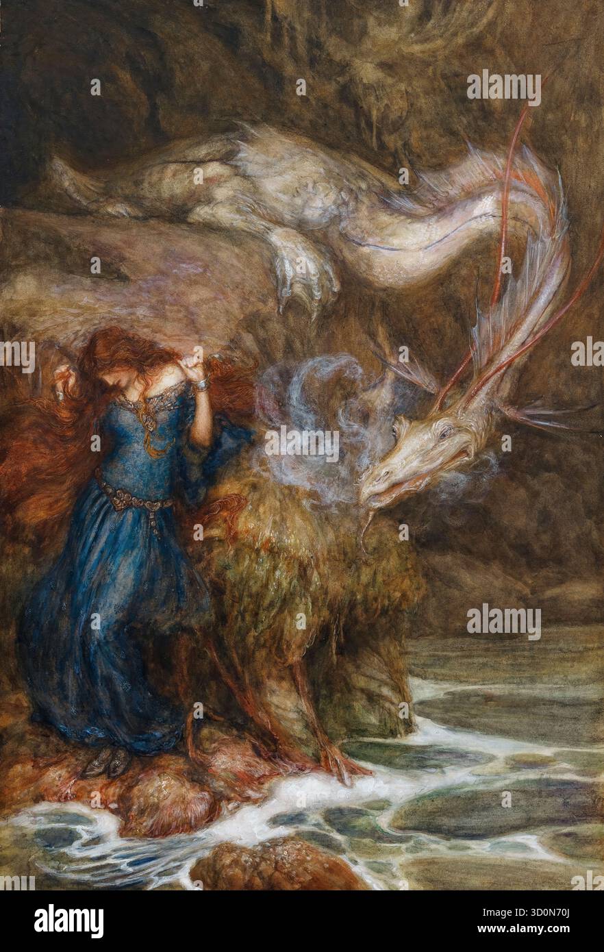 Arthur Rackham painting, Andromeda, watercolour and bodycolour, before ...