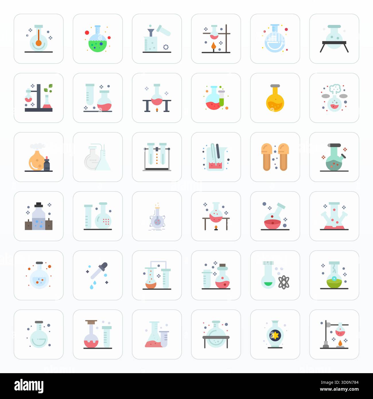 Vector pack with 36 Flat Display Perfect icons inspired by Distillation ...