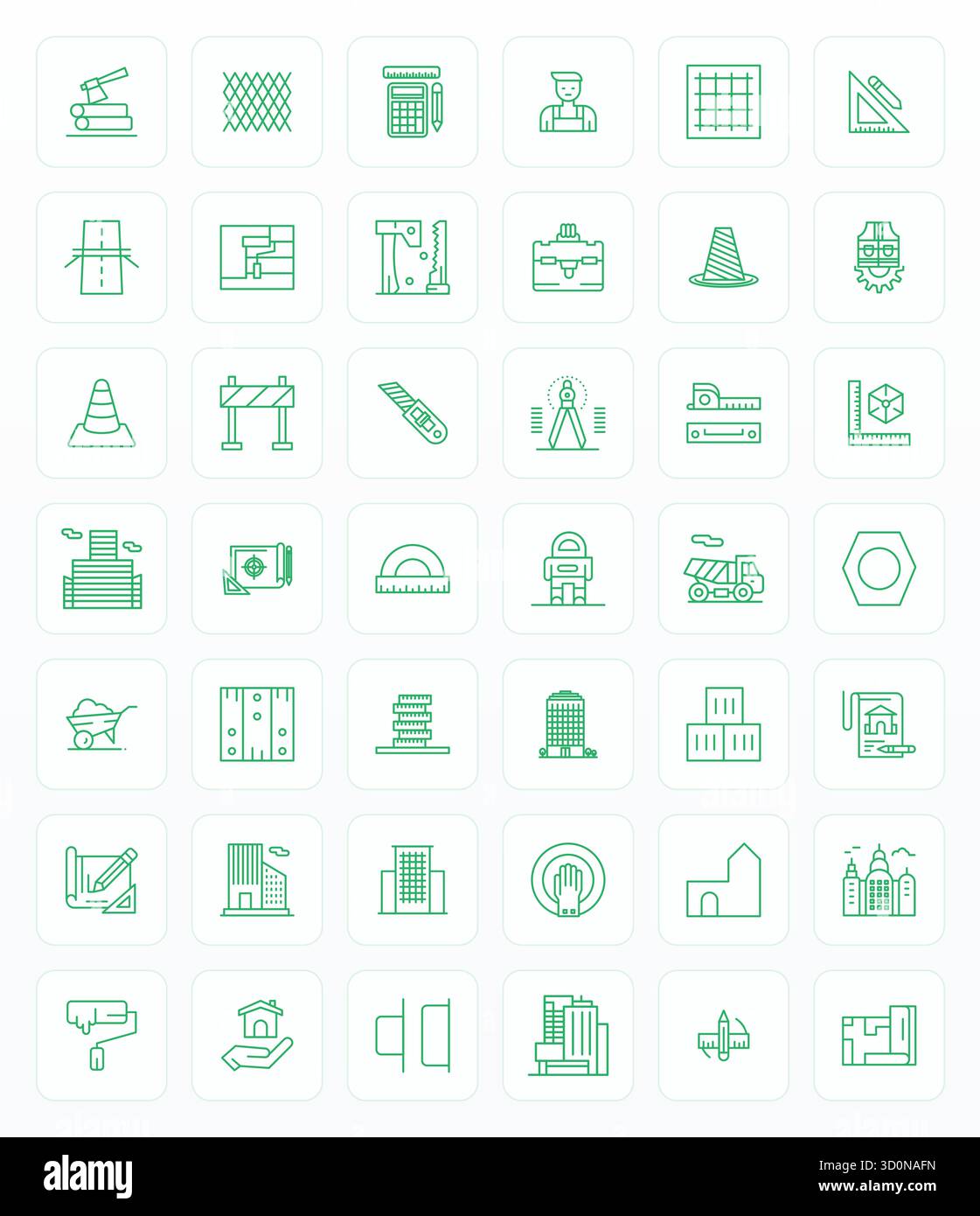 Future-ready pack of 42 vector icons themed around Construction ...