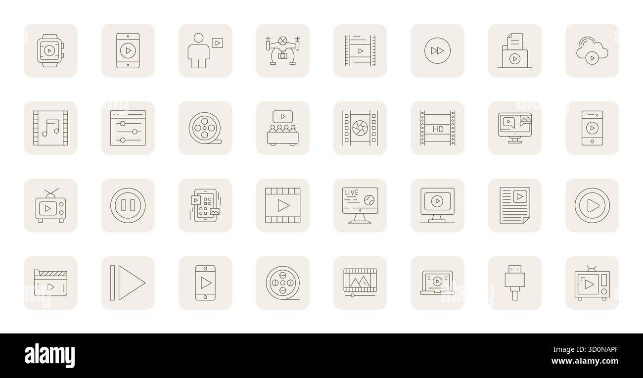 Stream icon animated live video hi-res stock photography and images - Alamy