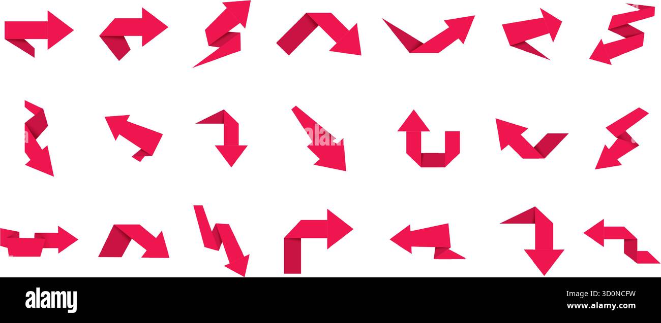 Red arrow 3d curve hi-res stock photography and images - Alamy