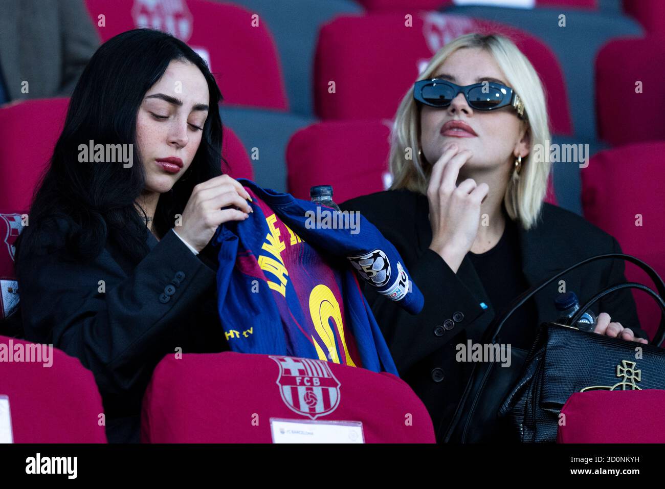 Nicki Nicole (L), rapper and singer-songwriter and partner of Lamine ...