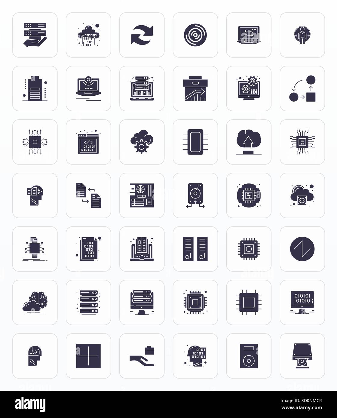 This collection features 42 Glyph Editable vector icons tailored to the Data Processing theme, optimized in 256x256 format for digital design. Stock Vector