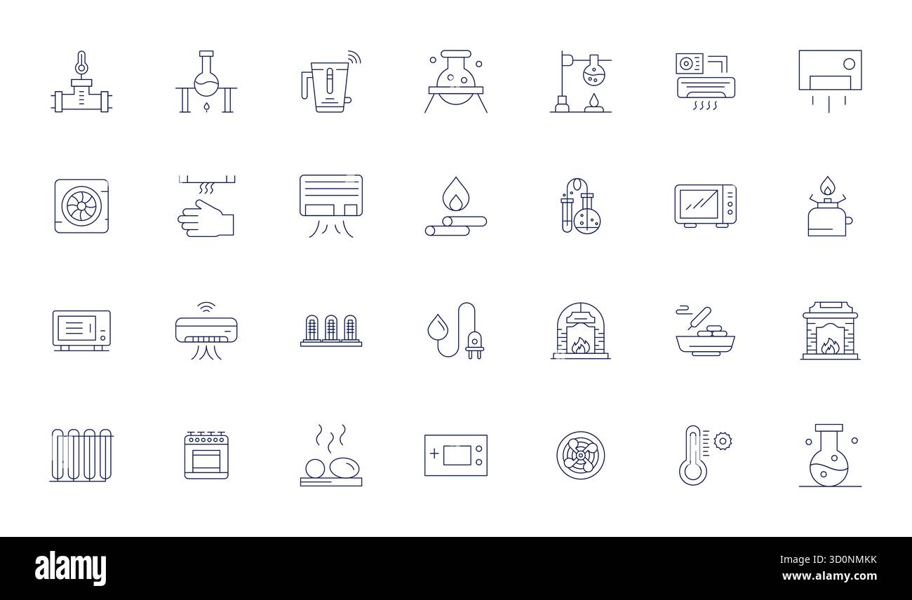 Thoughtfully designed 28 vector icons themed around Heating, crafted in ...
