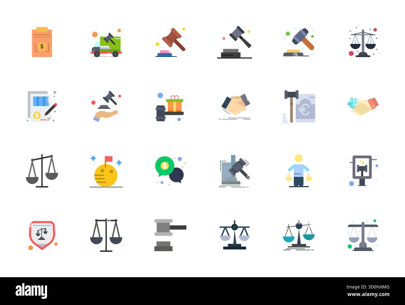 Premium collection of 24 Flat vector icons for Settlement, meticulously ...