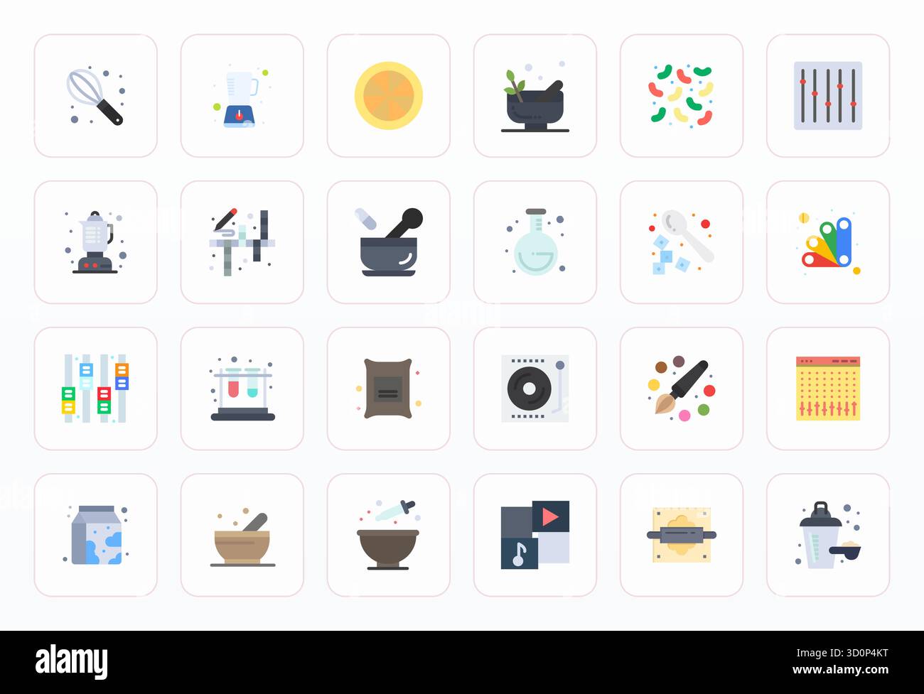 This collection features 24 Flat Detail Enhanced vector icons tailored to the Mix theme, optimized in 64x64 format for digital design. Stock Vector