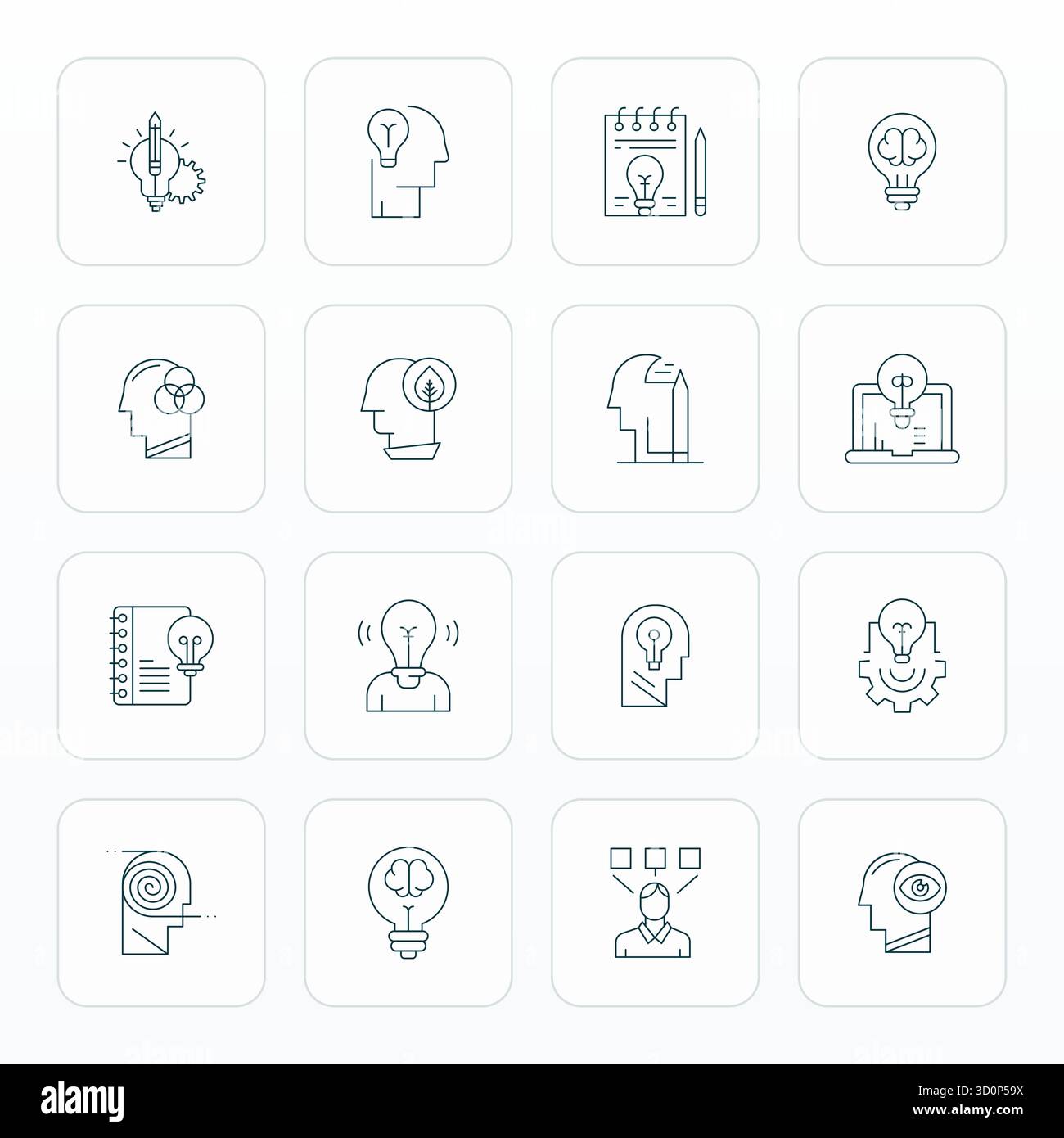 Thought icons pack hi-res stock photography and images - Alamy