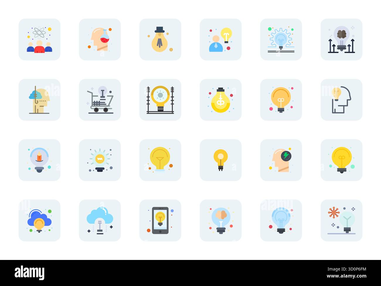 Revolutionary set of 24 Editable vector icons inspired by Brainstorm ...
