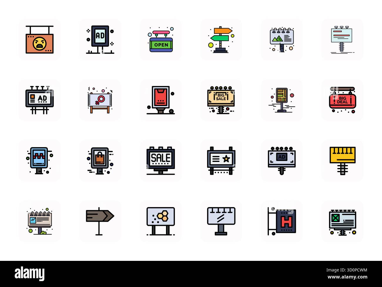 Enhance your projects with 24 LineFilled vector icons themed around ...
