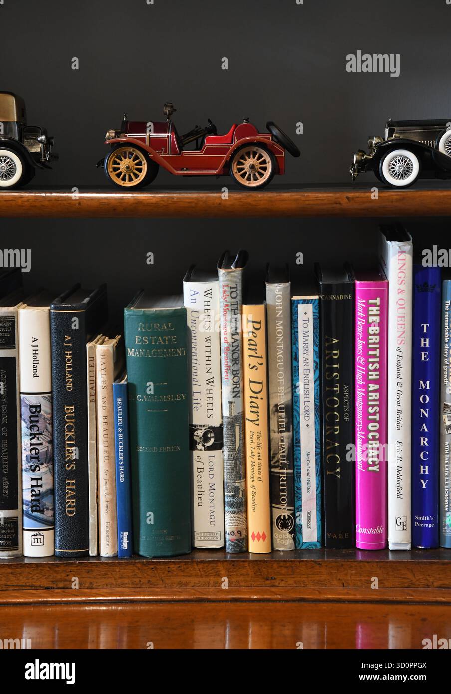 Lord Montagu bookcase Stock Photo