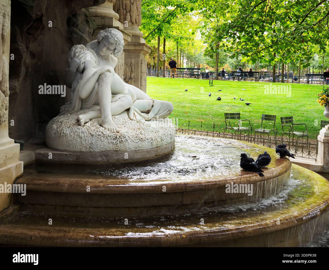The Medici Fountain commissioned by Marie de Medici in the Jardin