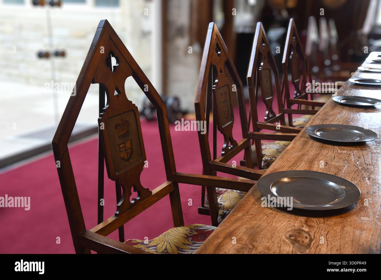Medieval banquet table Stock Photo