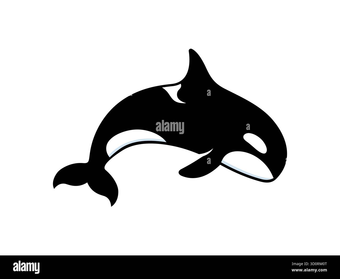 Jumping orca whale icon isolated on white background. Vector ...