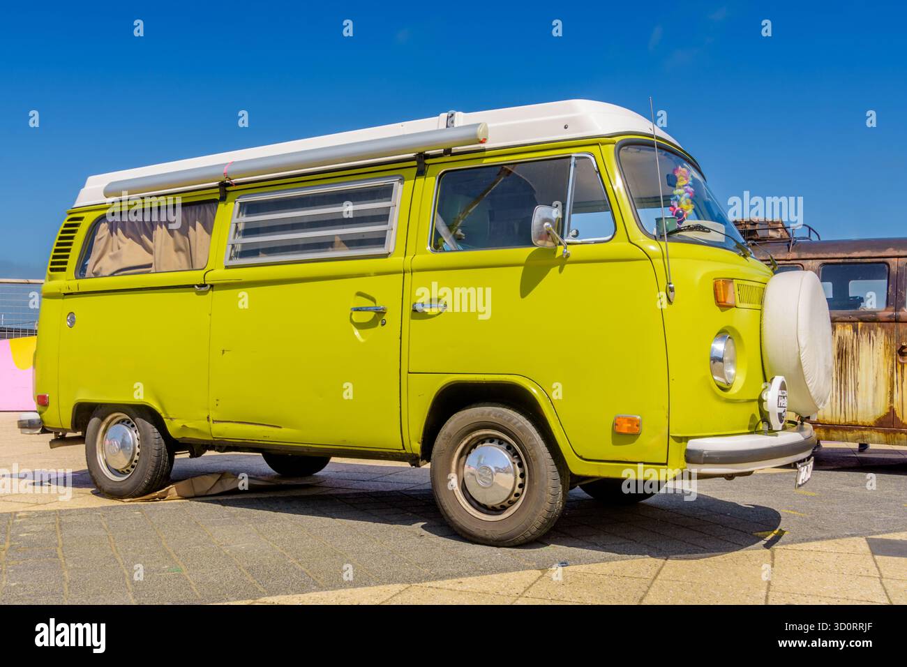 vintage VW van at he Aircooled classic car show Scheveningen Stock ...