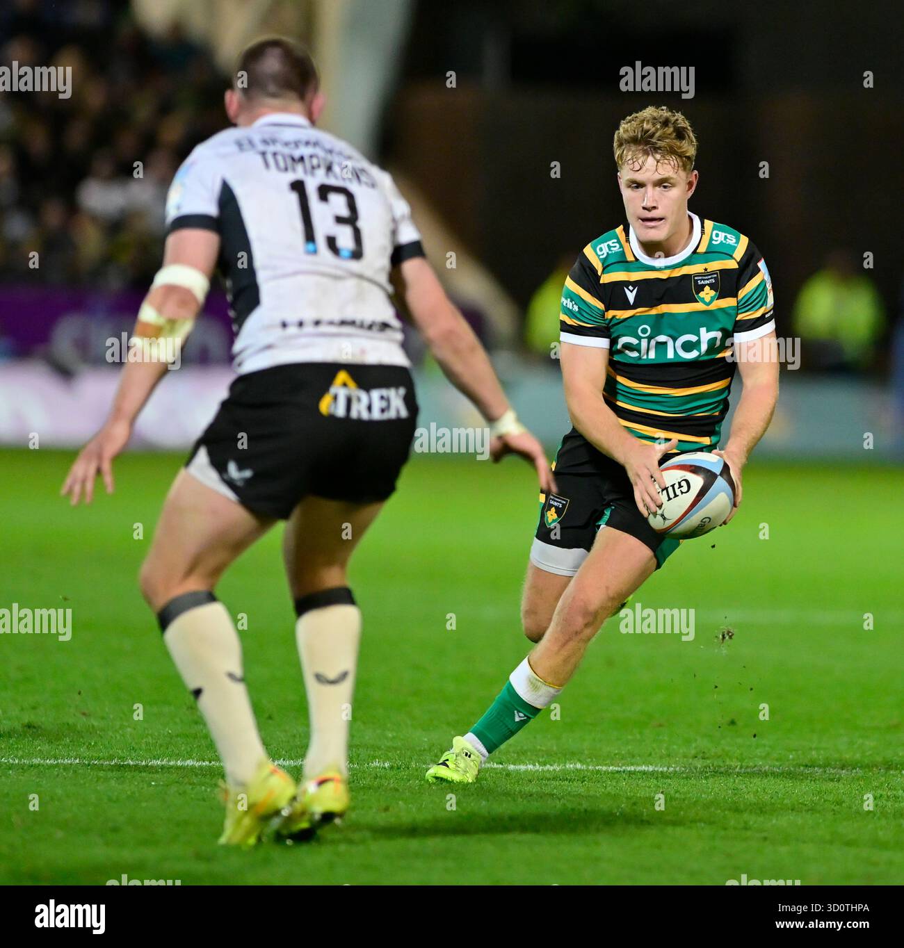 Northampton ENGLAND - Fin Smith for Northampton in action during the ...