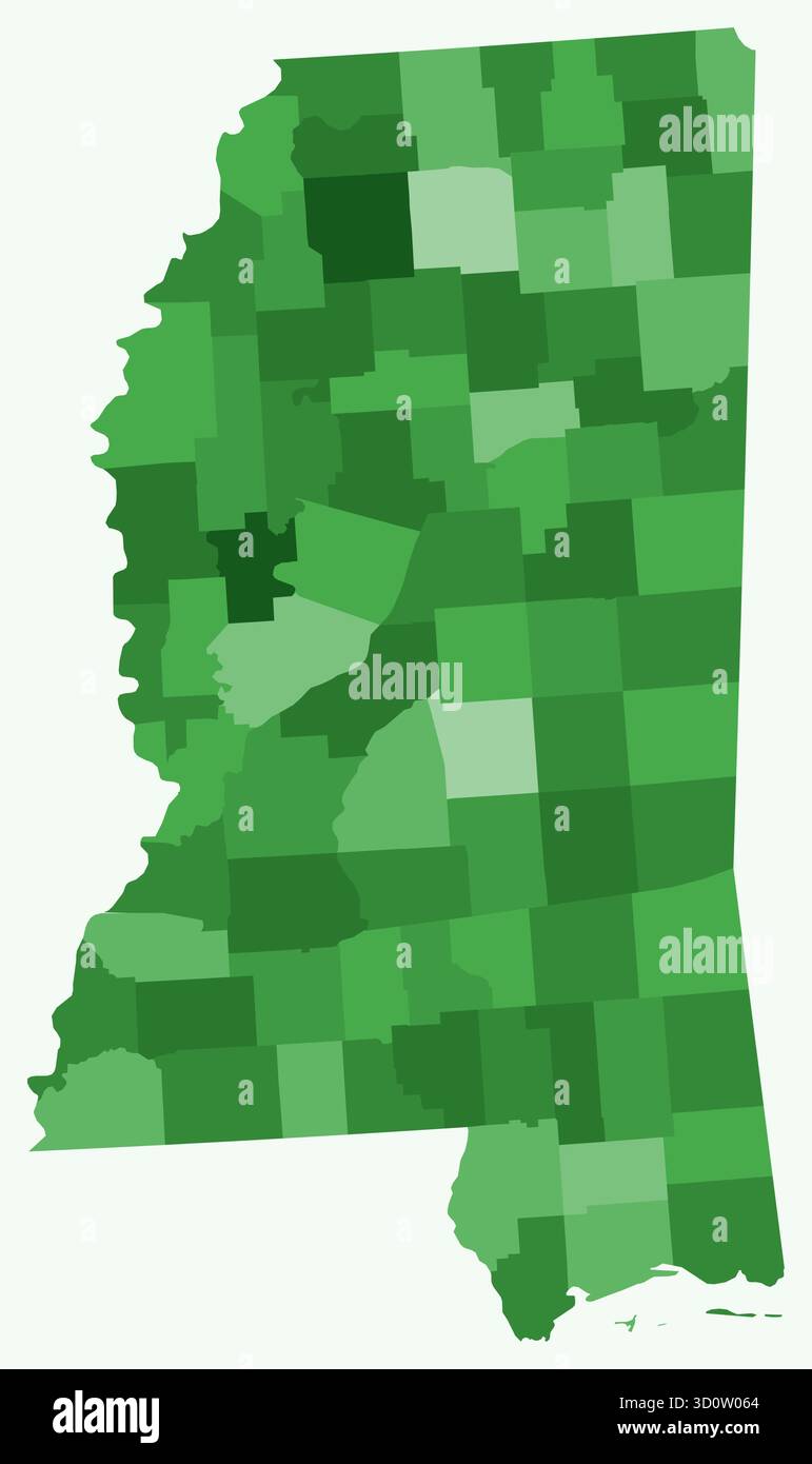Mississippi counties map hi-res stock photography and images - Alamy