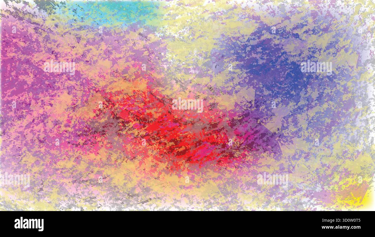 An abstract colorful splash painting with blended hues and textured surface. - Stock Image