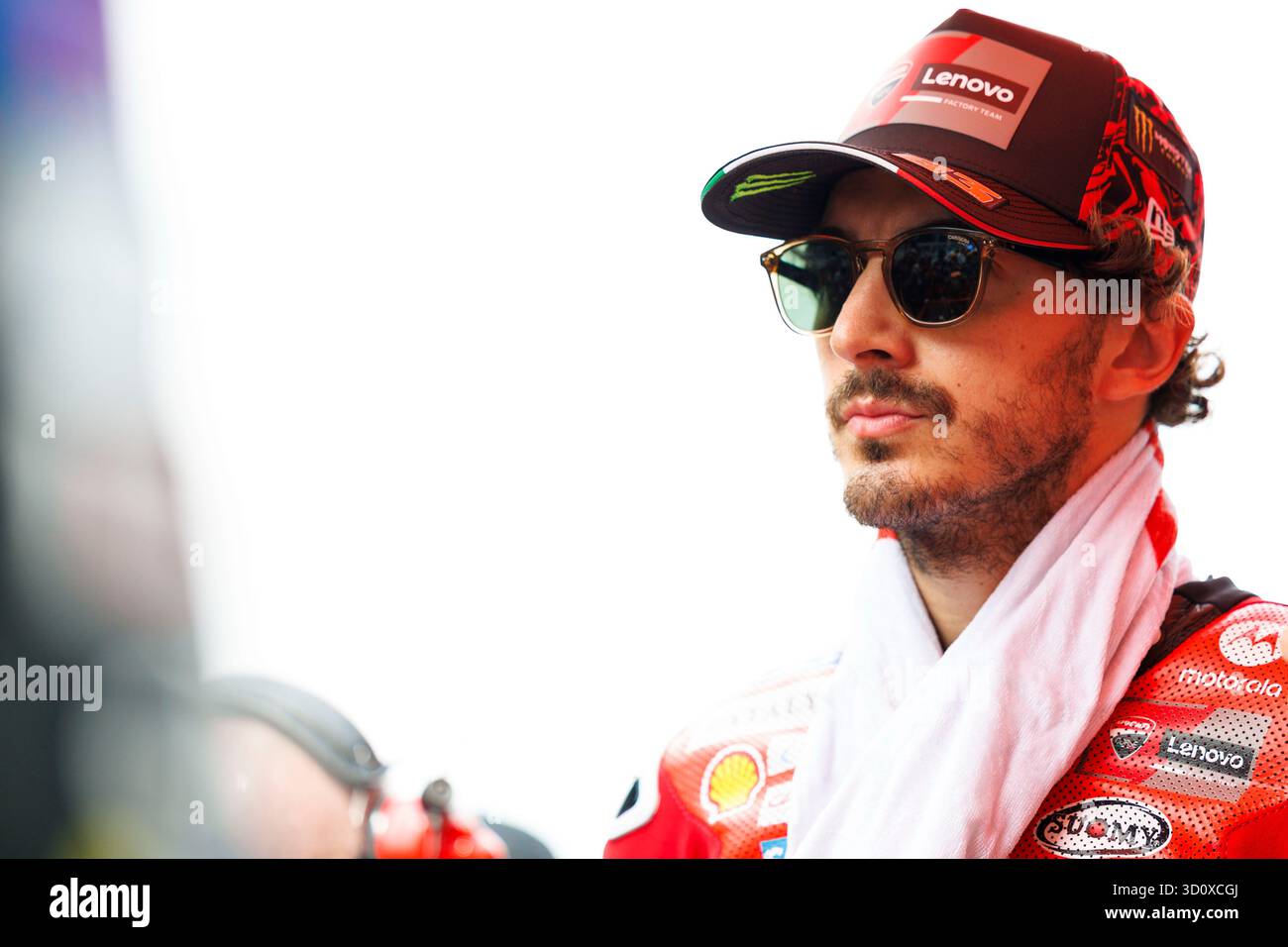 Number 63 Ducati Lenovo Team rider Francesco Bagnaia is seen on the ...