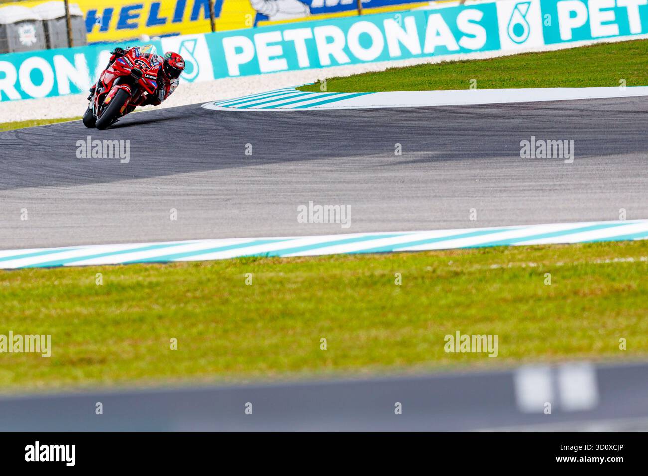 Number 63 Ducati Lenovo Team rider Francesco Bagnaia is seen in action ...