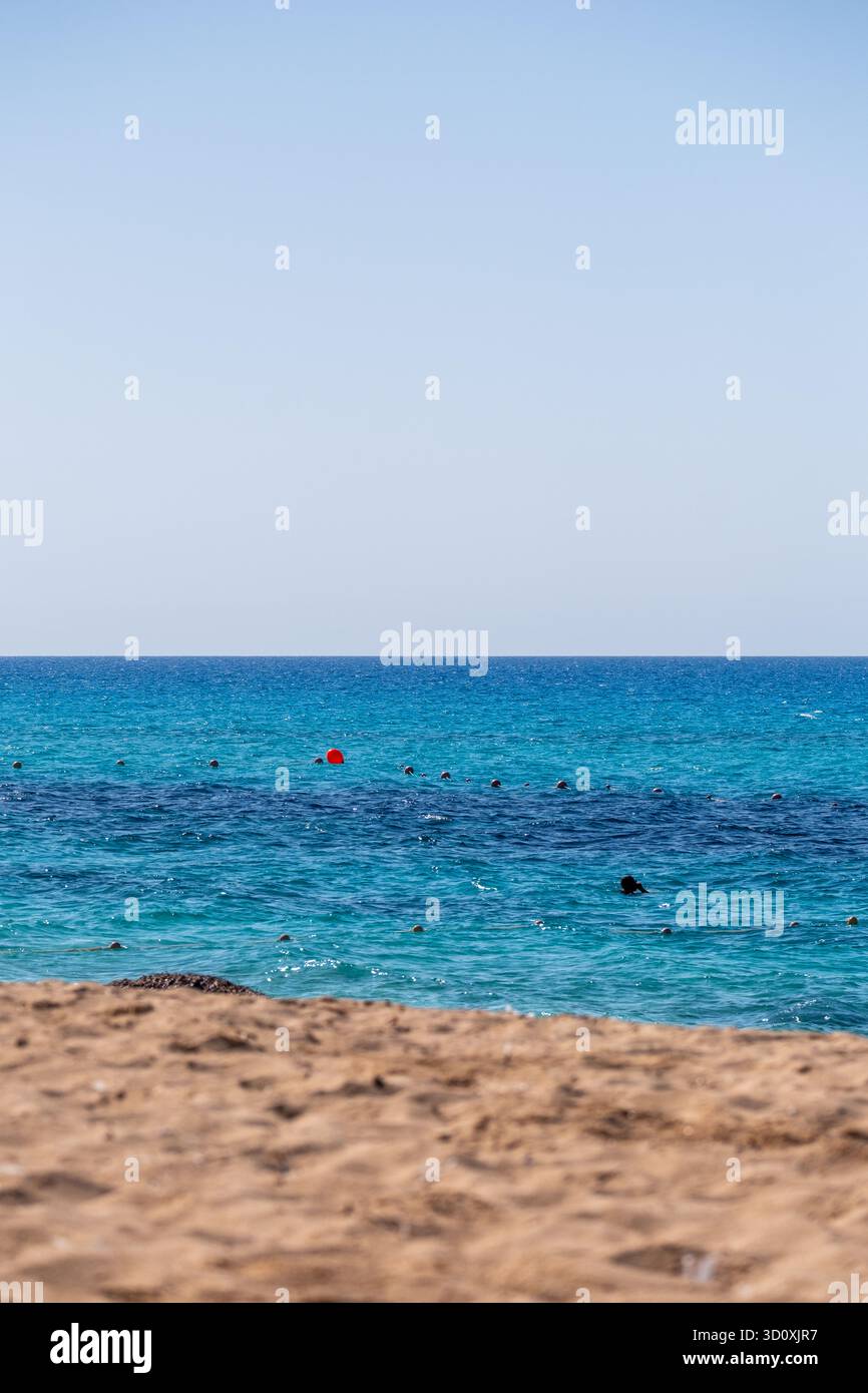 A summer beach on the Mediterranean coast of Egypt Stock Photo