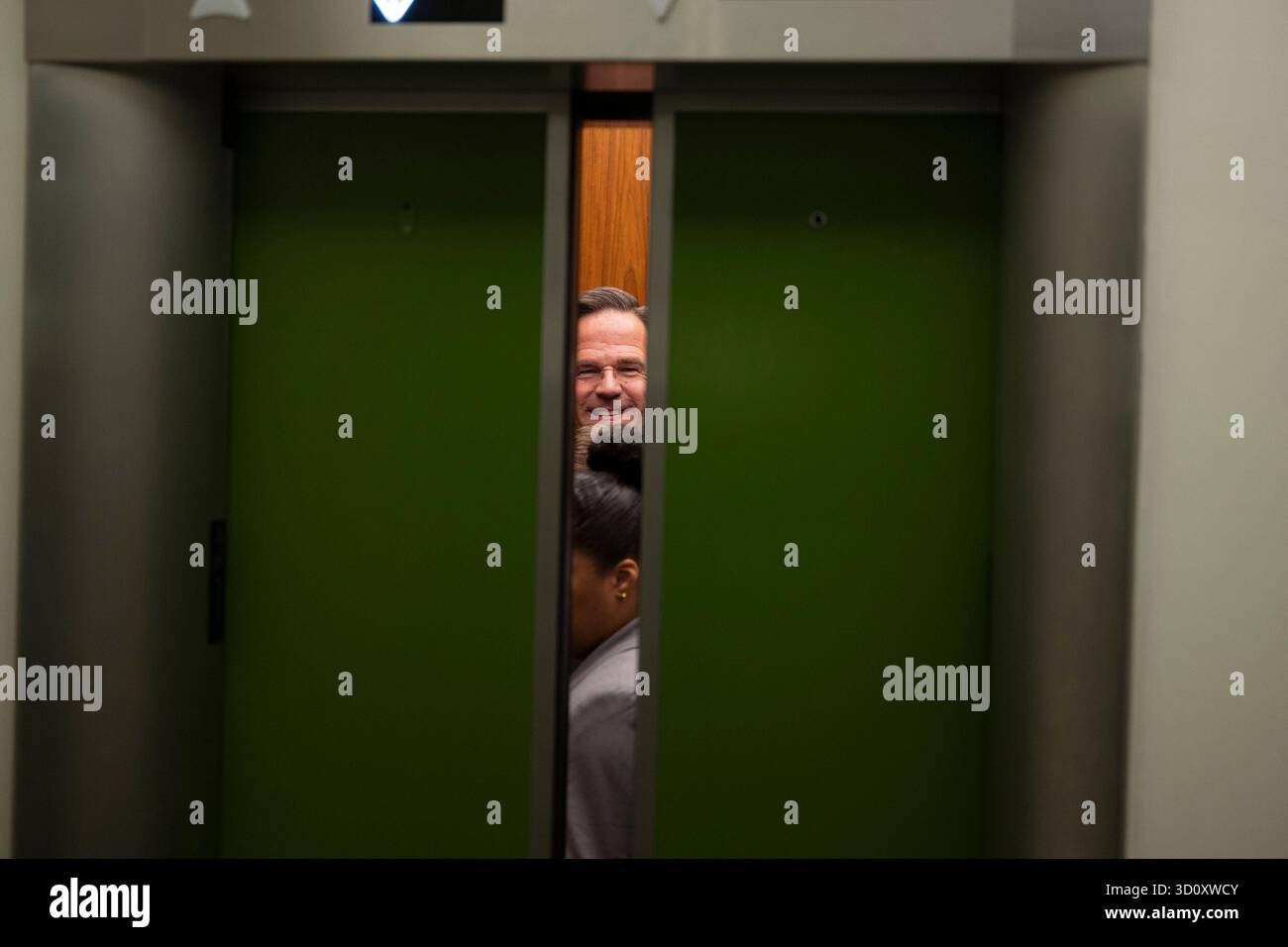 Mark Rutte Office Secretary General of NATO Mark Rutte, walks into an elevator in the ...