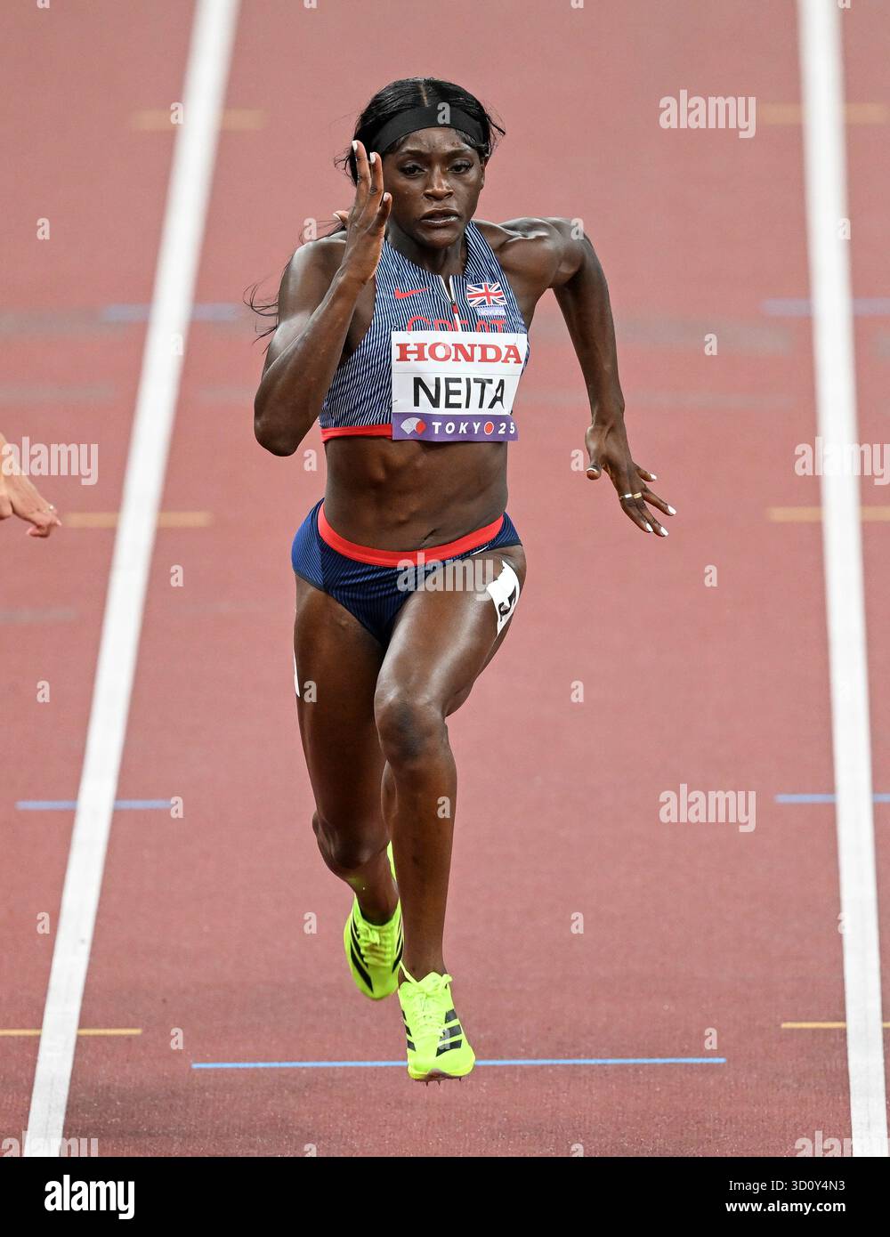 Daryll Neita of Great Britain & NI competing in the women’s 100m heat 5 ...
