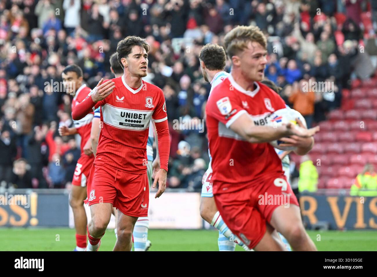 during the Sky Bet Championship match between Middlesbrough and Wrexham ...