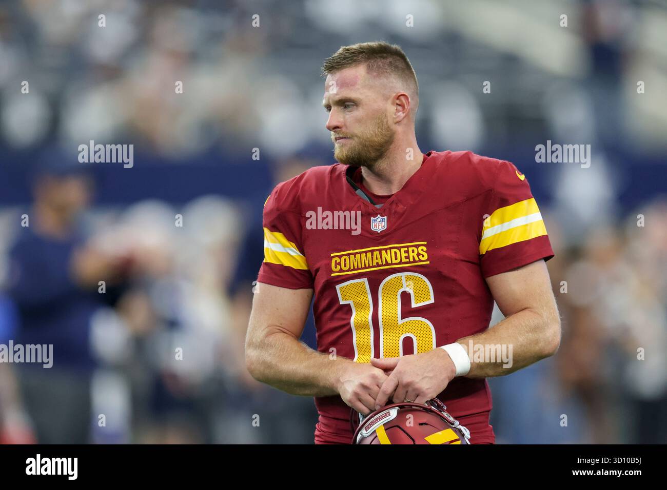 Washington Commanders kicker Matt Gay (16) warms up before an NFL ...